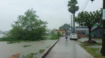‎সাগরে সৃষ্ট নিম্নচাপের প্রভাবে পিরোজপুরে নিম্নাঞ্চল প্লাবিত শহরে জলাবদ্ধতা, বিপাকে জনজীবন